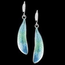 Nicole Barr blue dragonfly silver earrings