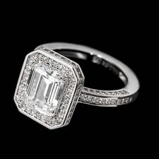 Alex Soldier Platinum diamond engagement ring for emerald cut stone
