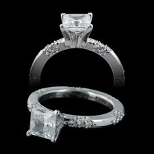 Michael B. lace platinum engagement ring
