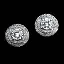 A gorgeous set of platinum pave diamond earrings from Michael B. This set          contains .92ctw of diamonds. These earrings contain 1.95ct total weight in center diamonds