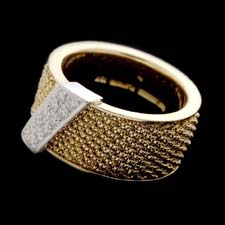 Yuri Ichihashi 18K yellow braided gold and diamond wedding ring