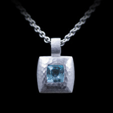 Bastian Inverun Sterling silver and blue topaz pendant