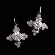 Cathy Carmendy Cathy Carmendy platinum diamond flower earrings