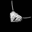 Michael Bondanza's beautiful platinum Aria heart pendant set with .27ct of diamonds.