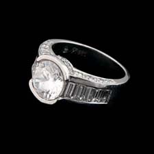 Gumuchian Platinum baguette diamond engagement ring