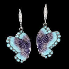 Nicole Barr butterly wings silver earrings