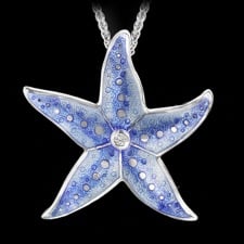 Nicole Barr silver blue starfish necklace