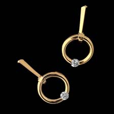 Steven Kretchmer's 18kt gold Gothic Jiggly earrings, set with .24ctw of diamonds.