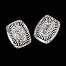 Platinum and diamond earrings from the Michael B Balarina collection. This very pretty setting contains .34ctw of pave set diamonds.