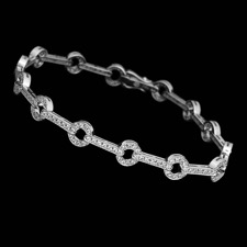 Beverley K 18kt whtie gold diamond link bracelet