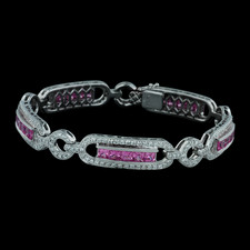Spark 18k pink sapphire and diamond bracelet