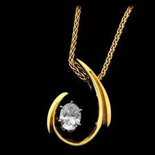 Eddie Sakamoto Modern 18kt yellow gold diamond pendant
