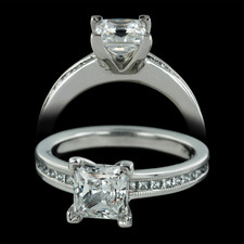 Sholdt  Sholdt platinum engagement ring for princess cut