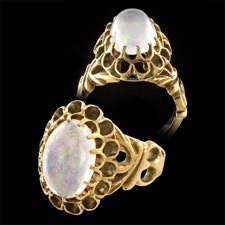 Estate Jewelry Victorian moonstone unique ring