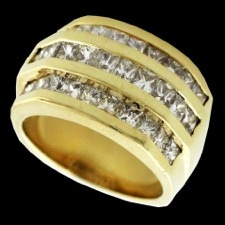 Estate Jewelry 14KT Gold Diamond Ring 2.53ct Princess Cut Dias
