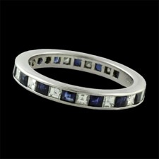 Estate Jewelry Platinum Diamond And Sapphire Ring