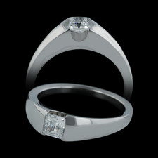 Michael Bondanza platinum princess Union engagement ring