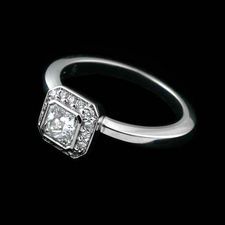 Closeout Jewelry Platinum Jane Taylor square bezel diamond ring