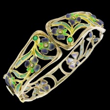 Nouveau Collection Emerald and diamond bracelet