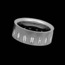 Designed by Christian Bauer, this wedding band is beautifully made in platinum and is set with 17 baguette diamonds weighing 2.39ct total. The ring measure 8.5mm.