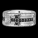 A Scott Kay sterling silver man's Distressed Cross Band. This ring is from the Sparta Collection. 