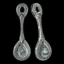 Low-profile, with ultra fine, tight gallery work  - this DECO inspired pear shaped earring from Durnell is an elegant selection -- subtle, contained movement and sophistication.  Matching pendant available.