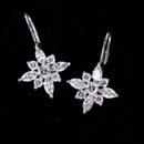 Pretty platinum flower earrings with 1.85 carats of diamonds.