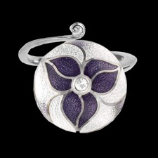 Nicole Barr Flower purple sterling silver