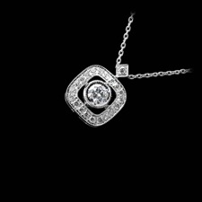 Beverley K 18kt white gold diamond halo pendant