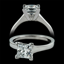 Sholdt  Sholdt platinum engagement ring for Princess cut