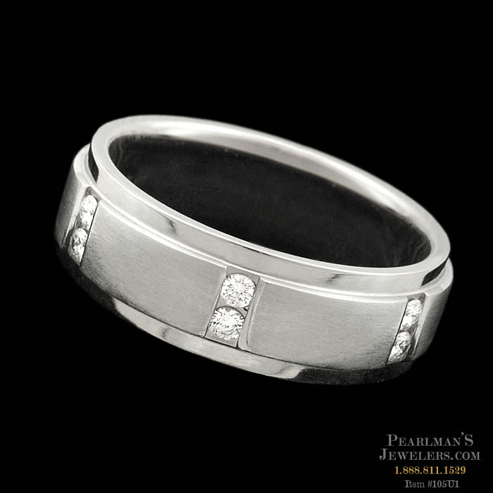 Diamond Eternity Mens Wedding Ring in Platinum (6mm)