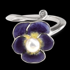 Nicole Barr Pansy flower ring