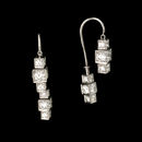 Platinum large sugar cube earrings from Michael B. set with 4.45ct of VVS E-F quality diamonds. Approximately 1 1/4 inches long. Simply beautiful.