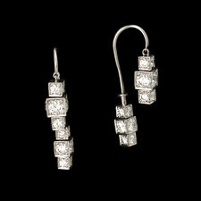 Michael B. Platinum large sugar cube earrings