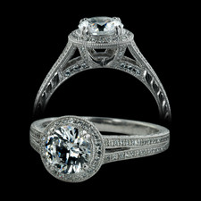 Beverley K 18kt white gold diamond halo engagement  Beverly K