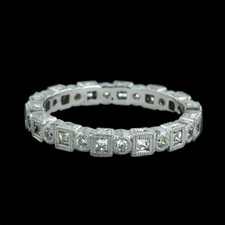 Beverley K 18kt white gold vintage look diamond wedding  ring
