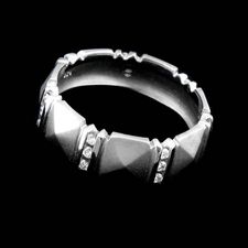 Closeout Jewelry Chris Correia Platinum Sugar Loaf 6mm diamond band