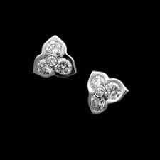 A pretty pair of platinum diamond flowers from Gumuchian, set with 1.03ctw of fine diamonds.  There is a larger version of these selling for $7,000.00 with 1.55ctw of diamonds.
