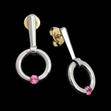 Steven Kretchmer Kretchmer Jiggle earrings with pink sapphires