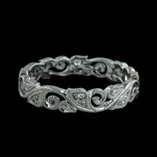 Beverley K 18kt white gold floral diamond wedding ring