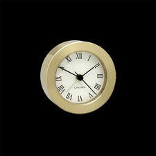 Chelsea Clocks Round Desk Alarm Clock in Brass