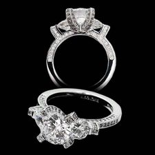 Alex Soldier Ladies three stone platinum diamond engagement ring.