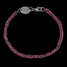 Peter Storm silver and purple silk bracelet
