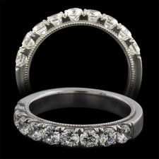 Pearlman's Bridal Platinum nine stone diamond wedding band