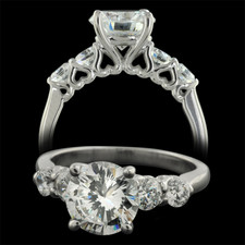Pearlman's Bridal Platinum five stone diamond engagement ring