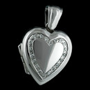 Let her know you love her with this lovely 18kt white gold heart-shaped locket from the Charles Green collection. This beautiful locket features 0.26ct in fine diamonds. 23mm x 21mm.  Hand forged!