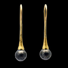 Gurhan 24 karat gold and sterling silver hook earrings