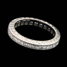 Michael Beaudry platinum channel-set diamond eternity wedding ring