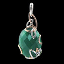 A pretty green onyx sterling silver pendant from Bellarri. The green onyx has a size of 29.40tcw and the peridot on the bottom right has a size of 0.35.
Dimensions: 35mm x 26mm w/bale 59mm