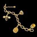 A stunning and fun Sunflower is with Yellow Sapphires Description: 18kt Yellow Gold B Collection Bracelet with 5 Charms.